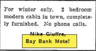 Island View Cottages (Bay Bank Motel) - Nov 1955 (newer photo)